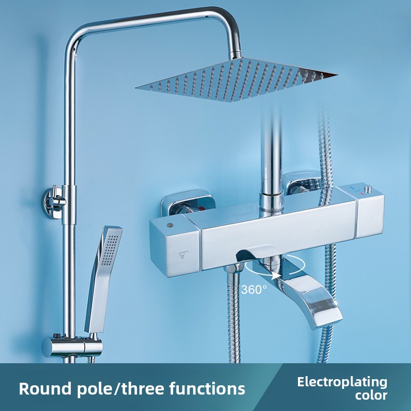 Home One Bathroom - Set Shower Termostatik Stainless Steel Berlapis