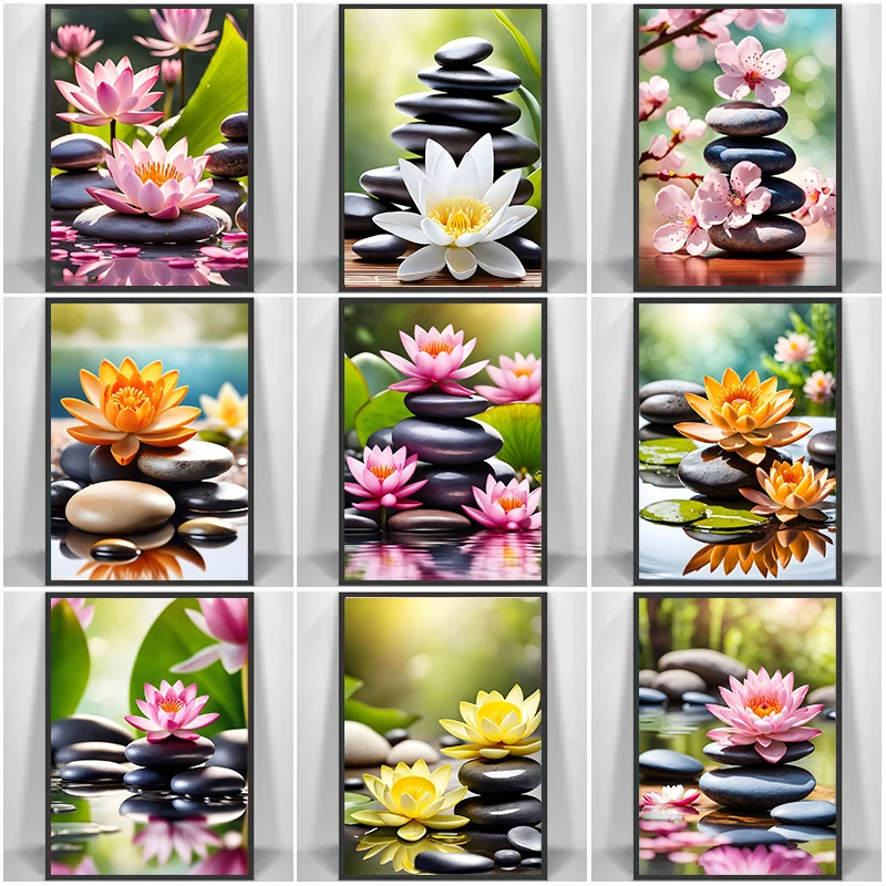 Home Bathroom Scene - Poster Batu Zen Spa Ketenangan Lily