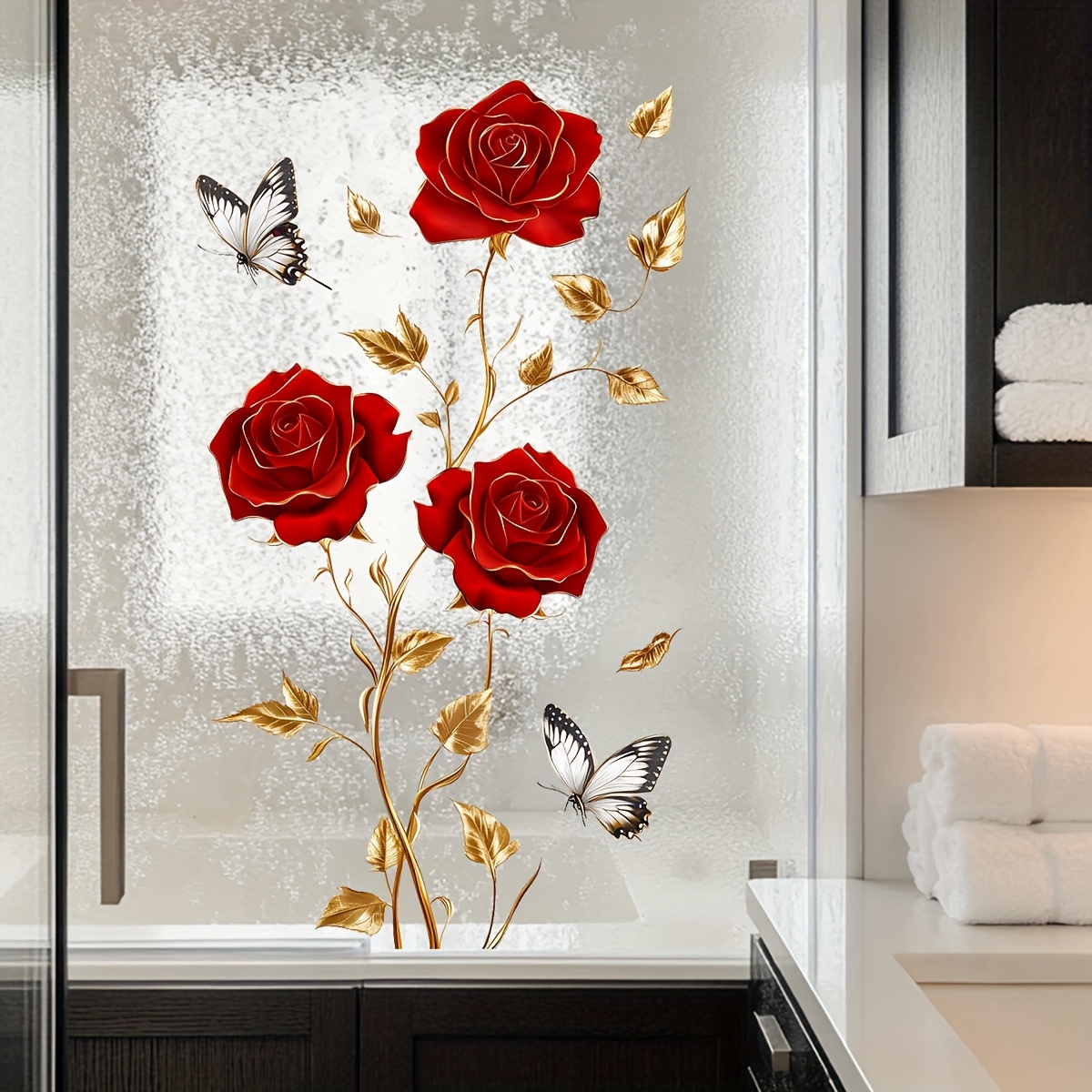 Home One Bathroom - 1 Buah Stiker Jendela dan Dinding