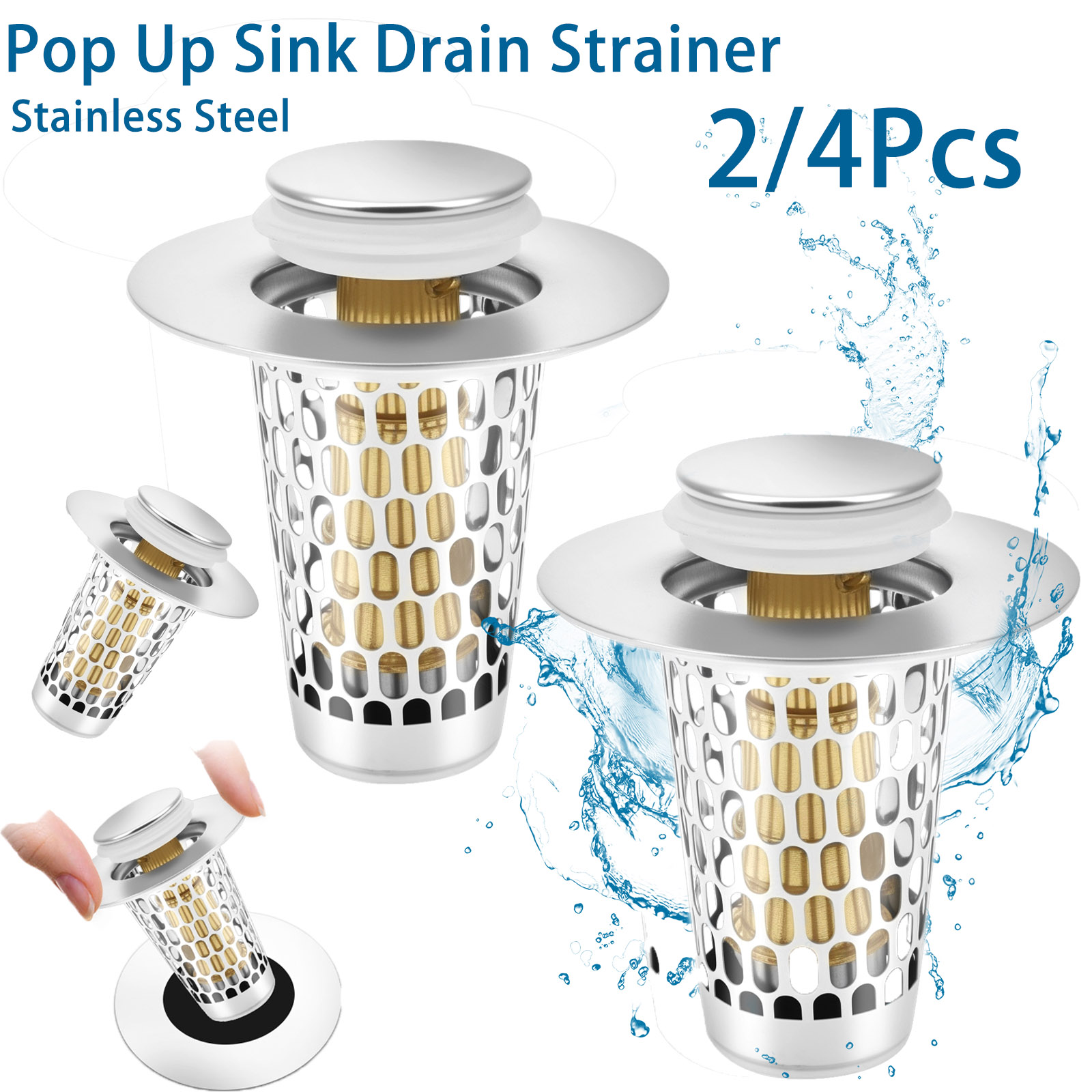 Drain Hair Catcher - 2/4 Buah Saringan Pembuangan Air Wastafel