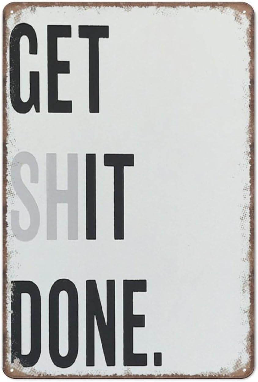 Home Bathroom Wall Art - Plakat Dekorasi Get Shit Done, Poster