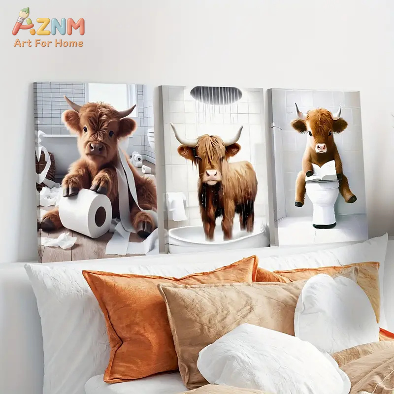 Home Bathroom Scene - AZNM Lukisan Kanvas Dinding Kamar Mandi
