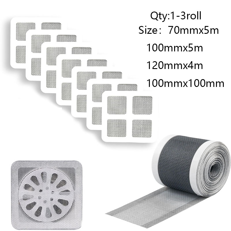 Drain Hair Catcher - 1-3 Gulungan Stiker Saluran Lantai Berperekat