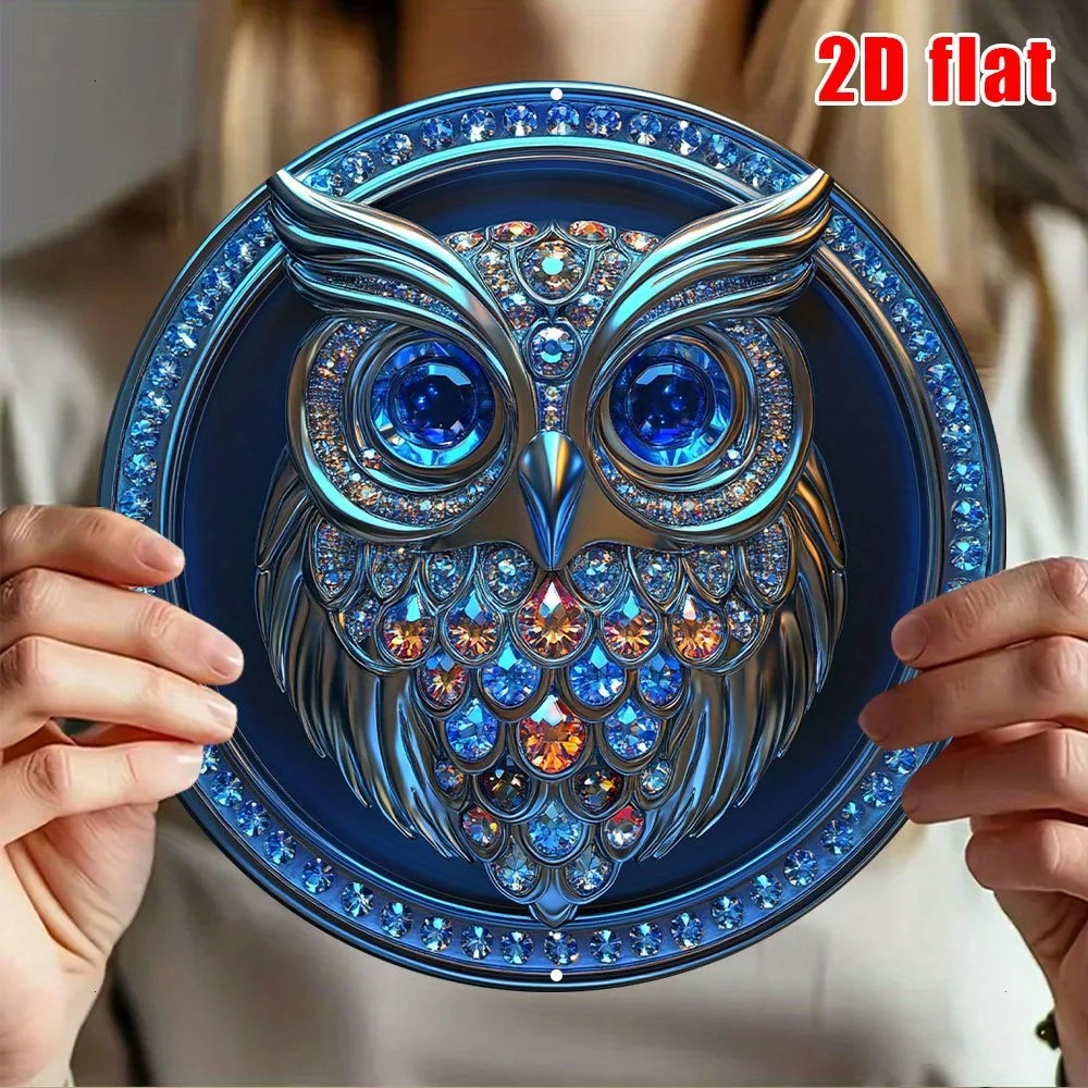 Home Bathroom Wall Art - CIFBUY Hiasan Dinding Aluminium Bulat 2D