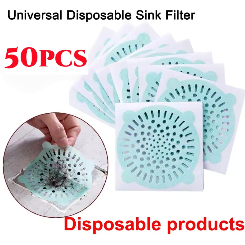 50 Buah 10X10Cm Stiker Saluran - Drain Hair Catcher ulasan dan harga
