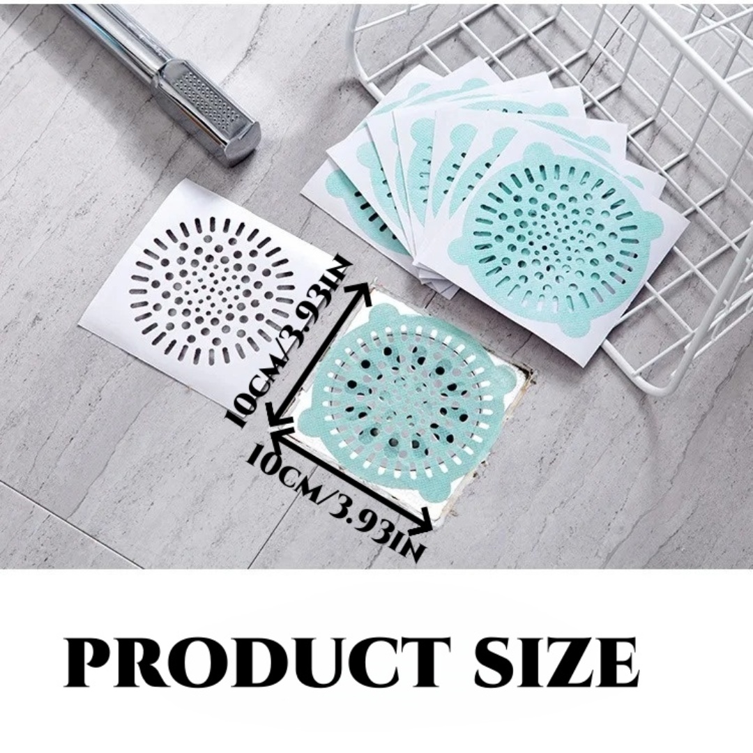 50 Buah 10X10Cm Stiker Saluran - Drain Hair Catcher ulasan dan harga
