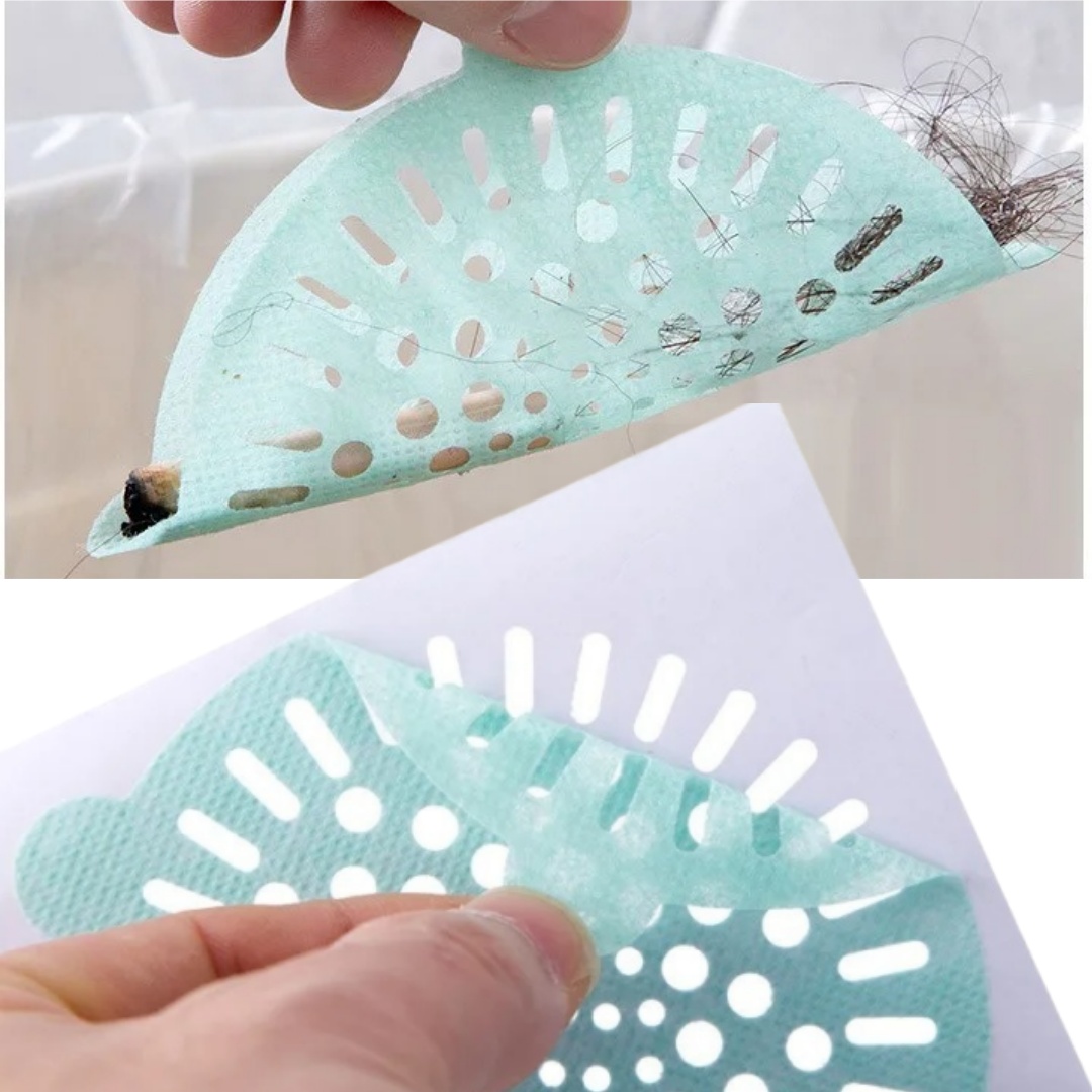 50 Buah 10X10Cm Stiker Saluran - Drain Hair Catcher ulasan dan harga