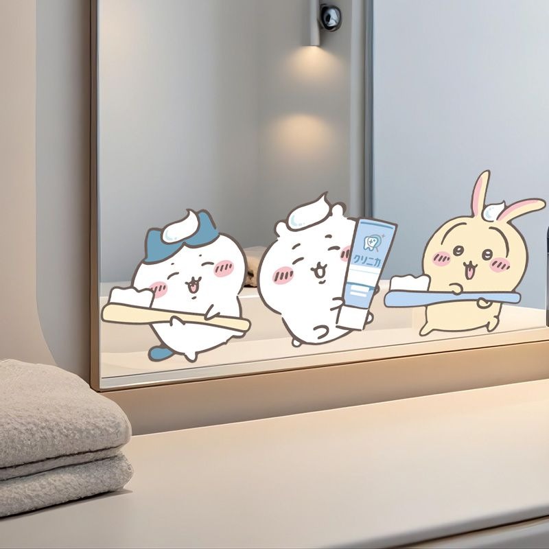 Stiker Cermin Chiikawa Motif L - Home One Bathroom ulasan dan harga