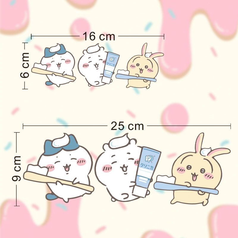 Stiker Cermin Chiikawa Motif L - Home One Bathroom ulasan dan harga