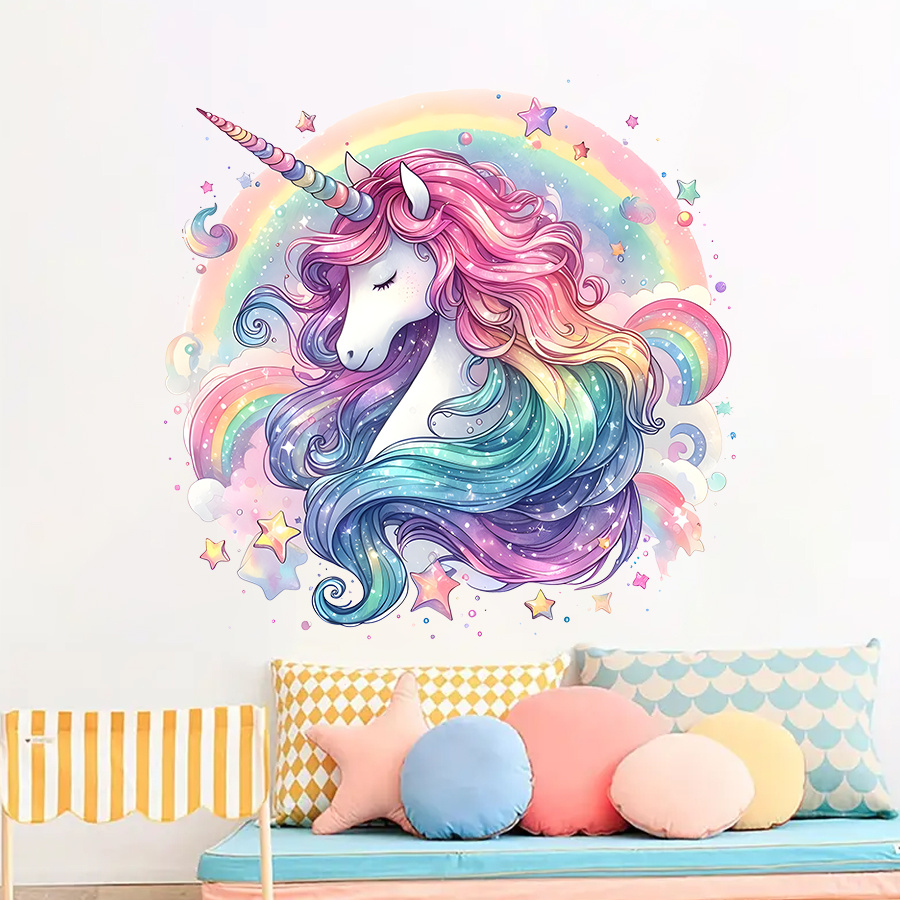 1 Buah Stiker Dinding Unicorn  - Home One Bathroom ulasan dan harga
