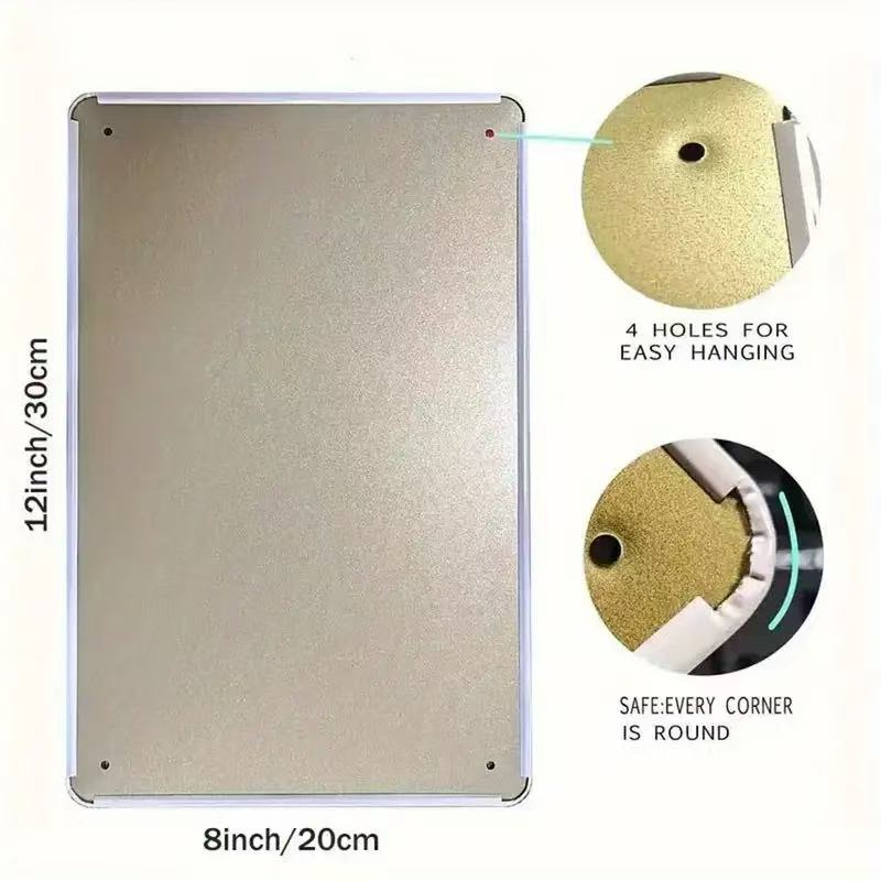 Papan Tanda Logam Retro 2D - D - Home Bathroom Wall Art ulasan dan harga