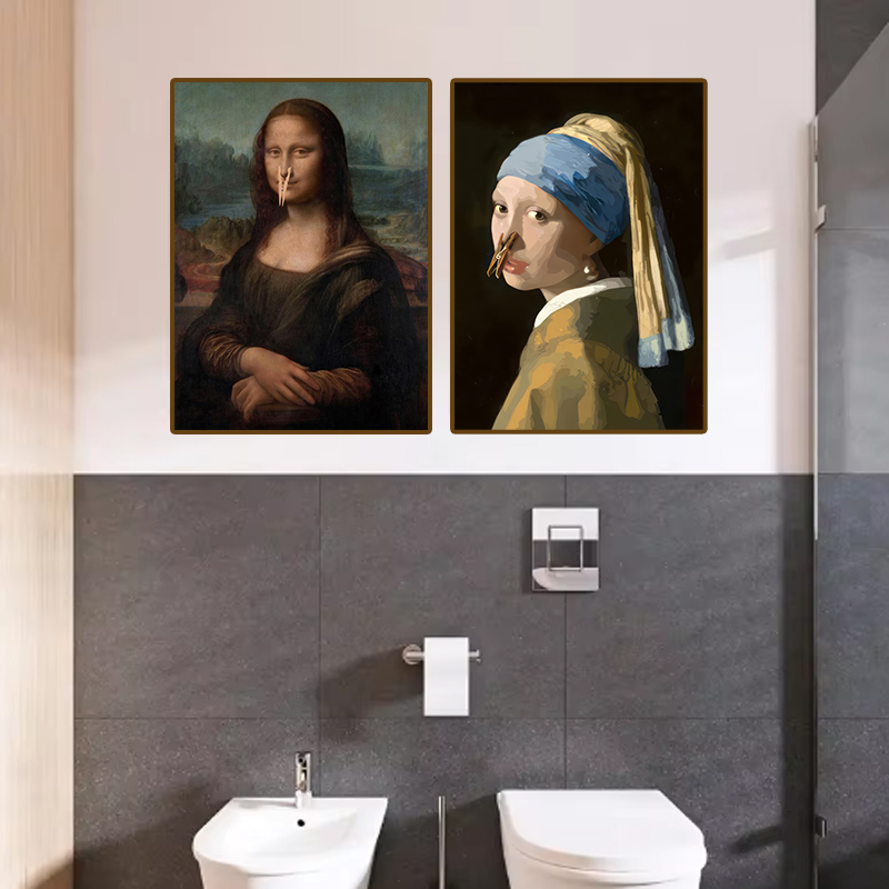 1 Buah Dekorasi Rumah Toilet K - Home Bathroom Wall Art ulasan dan harga