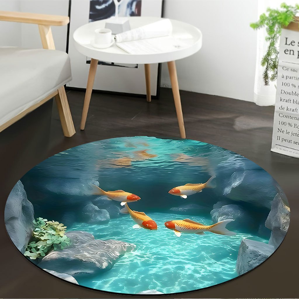 Karpet Bulat Kolam Ikan Koi Bu - Home Bathroom Scene ulasan dan harga