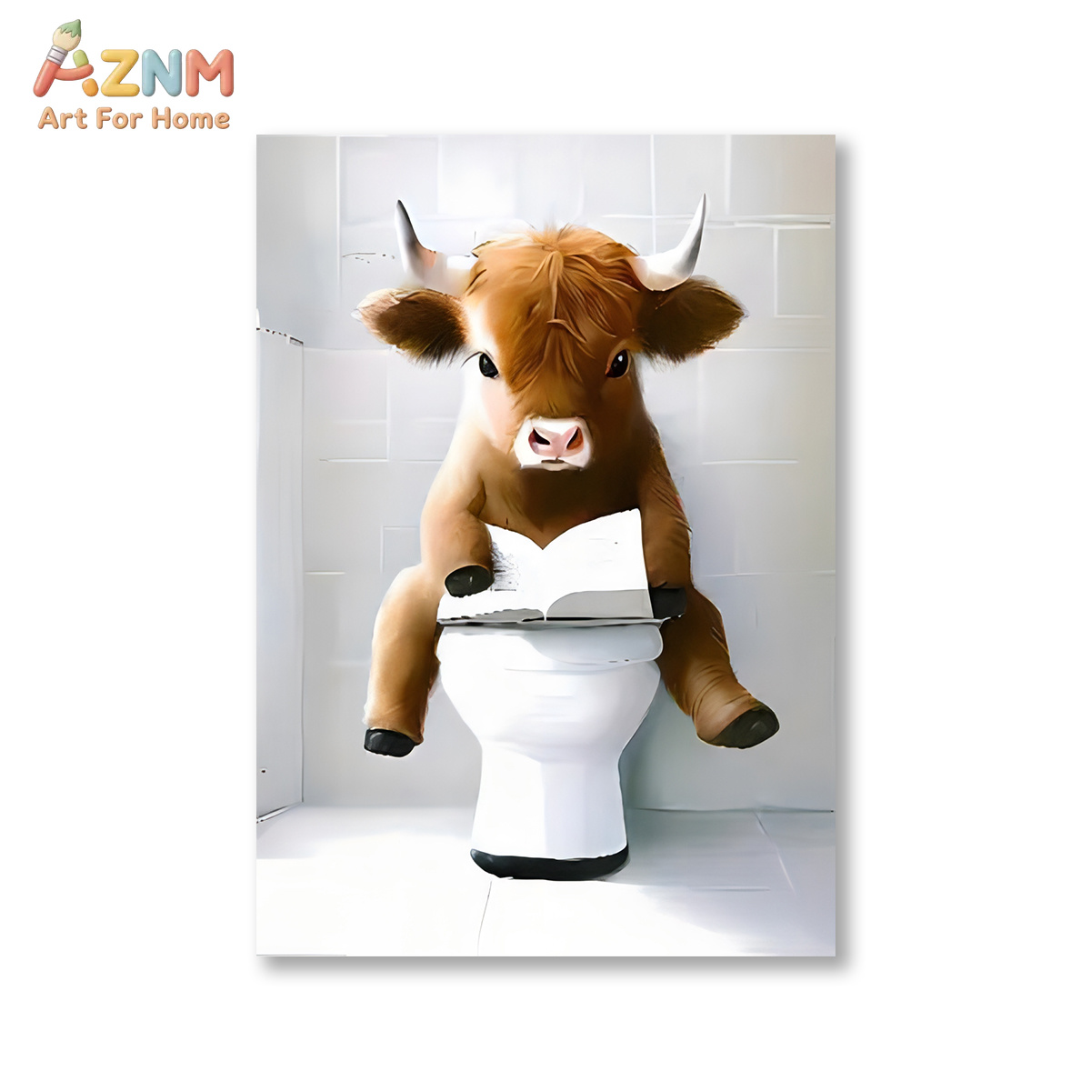 AZNM Lukisan Kanvas Dinding Ka - Home Bathroom Scene ulasan dan harga
