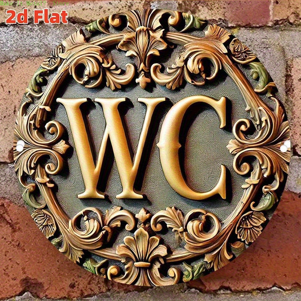 Papan Tanda Kamar Mandi 2D Dat - Home Bathroom Wall Art ulasan dan harga