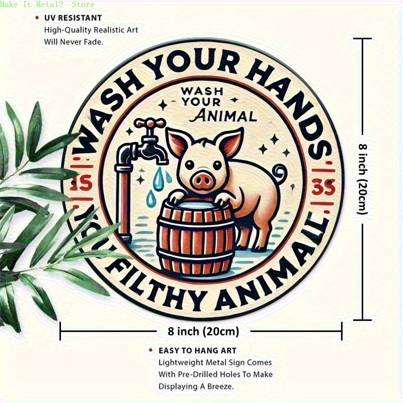 Papan Tanda Kamar Mandi 2D Dat - Home Bathroom Wall Art ulasan dan harga