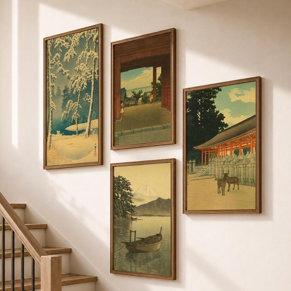 Poster Pemandangan Kuil dan Pa - Home Bathroom Scene ulasan dan harga